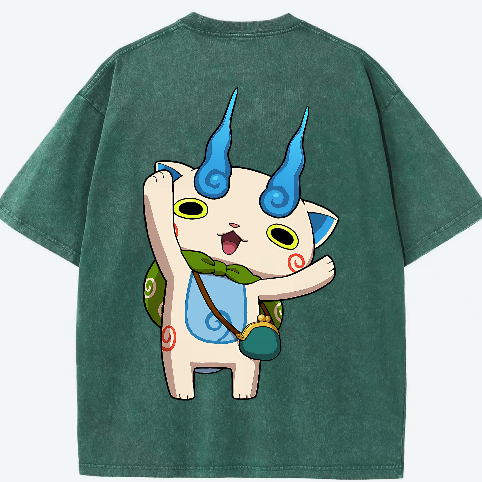 （画像用） 妖怪ウォッチ Yo-kai Watch 綿100% ヴィンテージ風 半袖Tシャツ（背面プリント）